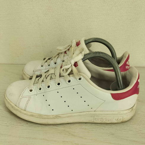 アディダスオリジナルス adidas Originals J STAN SMITH スタンスミス B32703 ローカットスニーカー ホワイト/ボールドピンク レディース JPN:22