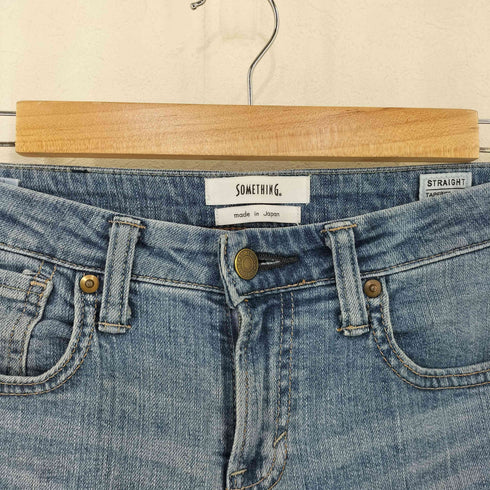 サムシング SOMETHING テーパードストレートデニムパンツ レディース 27inch