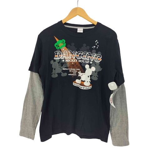 Y2K フェイクレイヤード USキャラクター L/S Tシャツ 長袖 メンズ