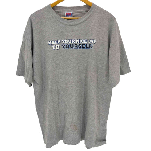 プリントクルーネックTシャツ メンズ