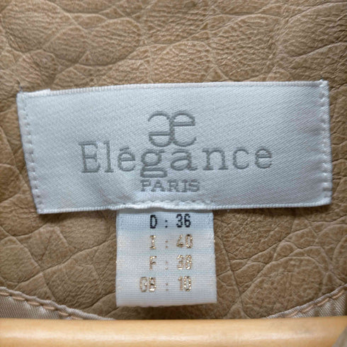 ELEGANCE PARIS レザーラグランジャケット レディース DE:36