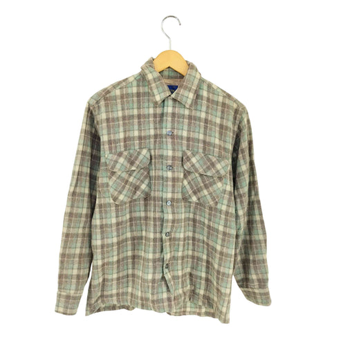 TEMPLETON ウールボーダーシャツ 2フラップ メンズ 15m 15 1/2