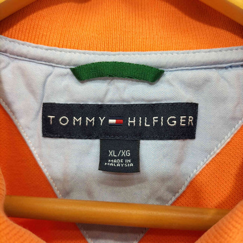 トミーヒルフィガー TOMMY HILFIGER 刺繍ロゴ S/Sポロシャツ メンズ import:XL