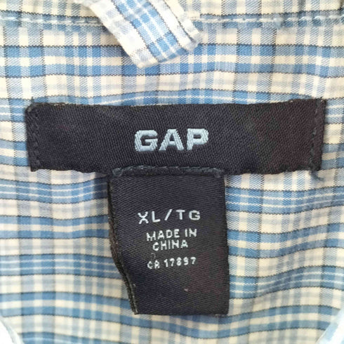 ギャップ Gap 00S チェック S/S シャツ メンズ import:XL