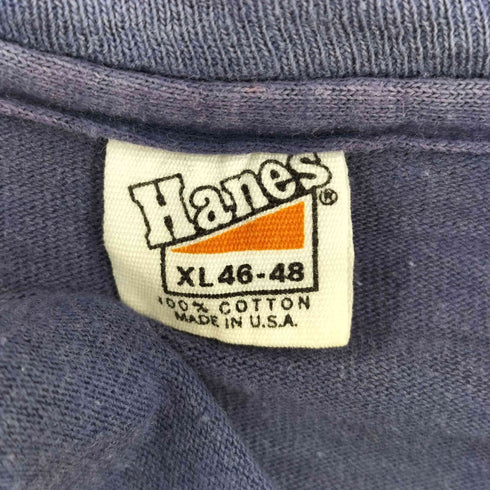 ヘインズ Hanes 70S USA製 フロントプリント ジャズTee メンズ import:XL