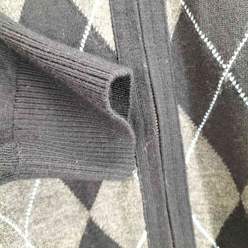 バナナリパブリック BANANA REPUBLIC チェック柄 ウールドライバーズニット メンズ import:L
