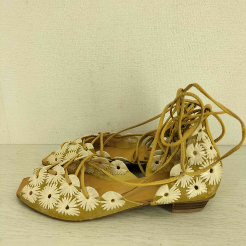 ヒミコ 卑弥呼 花刺繍 アンクルストラップサンダル レディース JPN:24.5