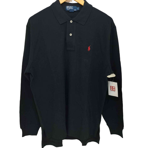 ポロバイラルフローレン Polo by RALPH LAUREN ポニー刺繍 L/Sポロシャツ メンズ import:L