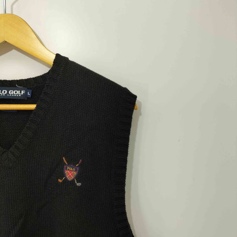 ポロゴルフラルフローレン POLO GOLF RALPH LAUREN 刺繍 コットンVネックベスト メンズ import:L
