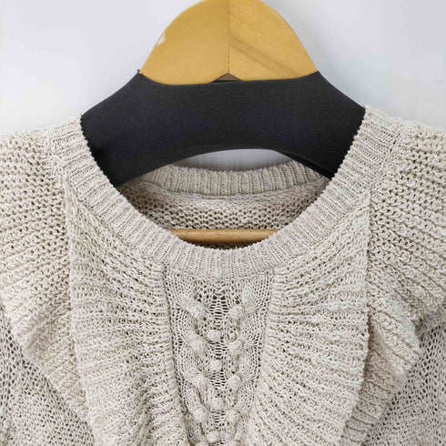 トゥービーシック TO BE CHIC フリルデザイン レーヨン混 コットンニットワンピース レディース JPN:3