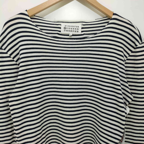 メゾンマルジェラ Maison Margiela 16SS Striped long sleeves カレンダータグ サーマル ボーダー カットソー メンズ 48