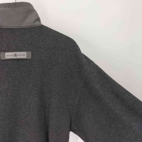 トミーヒルフィガー TOMMY HILFIGER ロゴ 刺繍 バック ループ ジップアップ フリース ジャケット メンズ import:XS