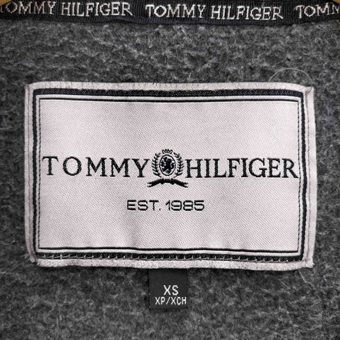 トミーヒルフィガー TOMMY HILFIGER ロゴ 刺繍 バック ループ ジップアップ フリース ジャケット メンズ import:XS