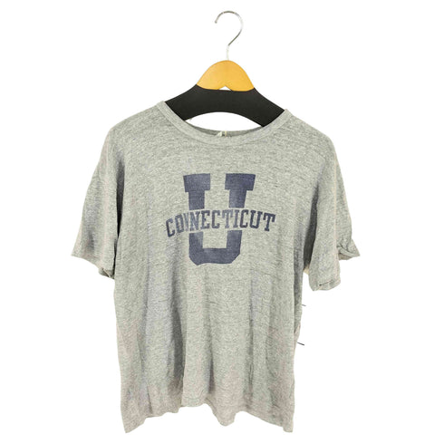 チャンピオン Champion 80S トリコタグ CONNECTICUT U 染み込みプリントTee メンズ import:XL