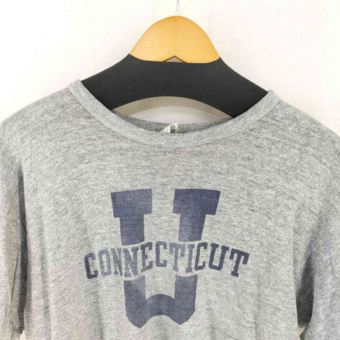 チャンピオン Champion 80S トリコタグ CONNECTICUT U 染み込みプリントTee メンズ import:XL
