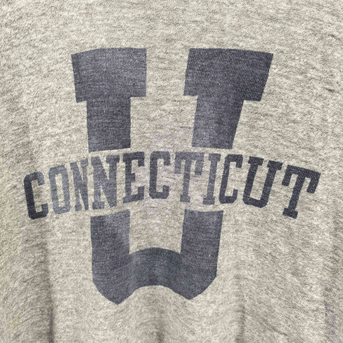 チャンピオン Champion 80S トリコタグ CONNECTICUT U 染み込みプリントTee メンズ import:XL