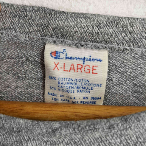 チャンピオン Champion 80S トリコタグ CONNECTICUT U 染み込みプリントTee メンズ import:XL