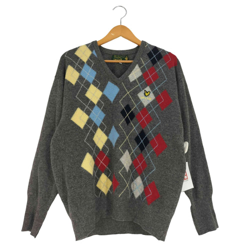 ライルアンドスコット LYLE&SCOTT Geelong スコットランド製 ウール Vネック ニット メンズ 107cm 42in.