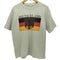 80-90S USA製 ONEITAボディ シングルステッチ フロント 国旗プリント クルーネック S/S Tシャツ メンズ import:L