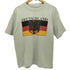80-90S USA製 ONEITAボディ シングルステッチ フロント 国旗プリント クルーネック S/S Tシャツ メンズ import:L