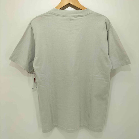 80-90S USA製 ONEITAボディ シングルステッチ フロント 国旗プリント クルーネック S/S Tシャツ メンズ import:L