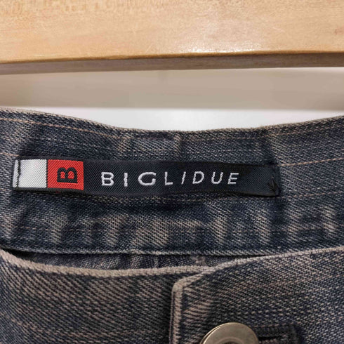 ビリドゥーエ BIGLIDUE ストライプ ジップフライ デニム パンツ メンズ 48
