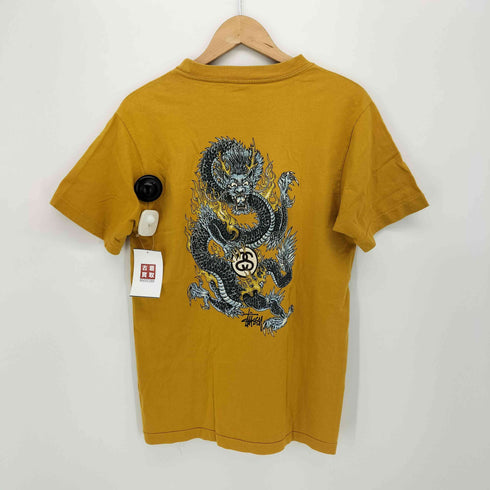 ステューシー Stussy 90S OLD USA製 紺タグ ドラゴン プリント Tシャツ メンズ import:M