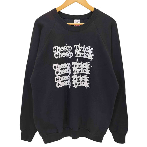 80S USA製 FRUIT OF THE LOOM ボディ ロックバンド プリント ラグラン クルーネック スウェット メンズ import:XL