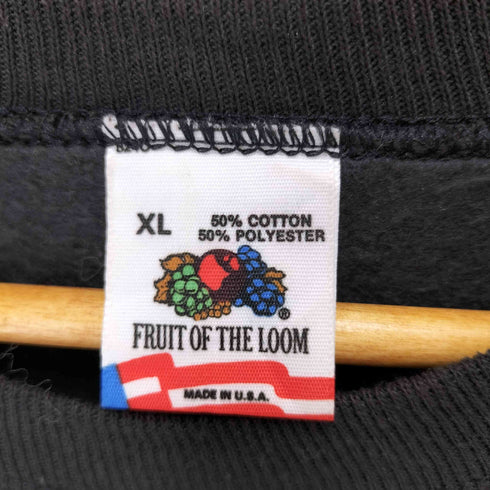 80S USA製 FRUIT OF THE LOOM ボディ ロックバンド プリント ラグラン クルーネック スウェット メンズ import:XL