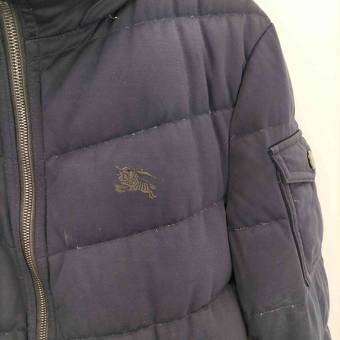 バーバリーブラックレーベル BURBERRY BLACK LABEL ロゴ刺繍 ライナー付き ダウンジャケット メンズ import:M