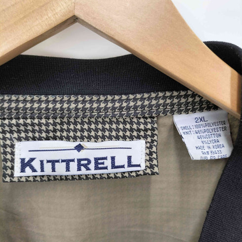 KITTRELL 千鳥格子 ポケット切替 Vネック プルオーバー ビッグサイズ メンズ 2XL