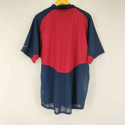 ナイキ NIKE 00S スウッシュ刺繍 Vネック ナイロン Tシャツ メンズ JPN:XXL