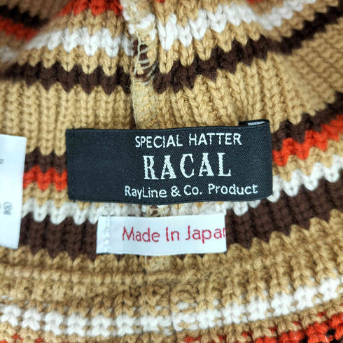 ラカル RACAL Multi Border Knit Hat メンズ FREE