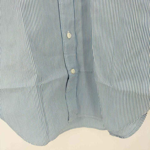 ポロバイラルフローレン Polo by RALPH LAUREN ESTATE CUSTOM FIT 裾マチポニー ストライプ長袖シャツ クレリックシャツ メンズ 39-82