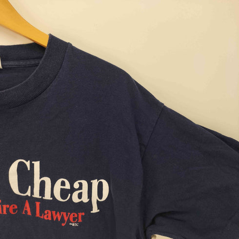 90S FRUIT OF THE LOOM ボディ USA製 Talk Is Cheap プリント Tシャツ 袖シングルステッチ メンズ import:L