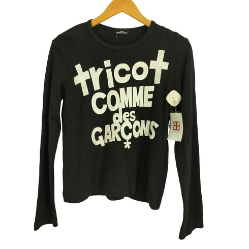 トリココムデギャルソン tricot COMME des GARCONS 02aw archive フロントロゴプリント ニットソー レディース