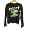 トリココムデギャルソン tricot COMME des GARCONS 02aw archive フロントロゴプリント ニットソー レディース