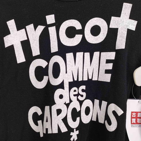 トリココムデギャルソン tricot COMME des GARCONS 02aw archive フロントロゴプリント ニットソー レディース