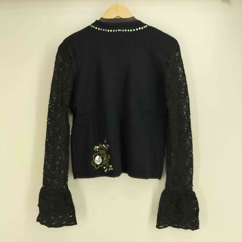 トクコプルミエヴォル TOKUKO 1er VOL 袖レース切替 刺繍装飾カーディガン レディース 9