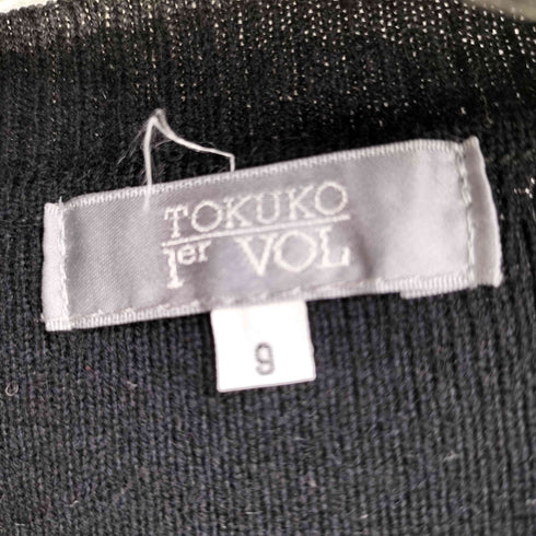 トクコプルミエヴォル TOKUKO 1er VOL 袖レース切替 刺繍装飾カーディガン レディース 9