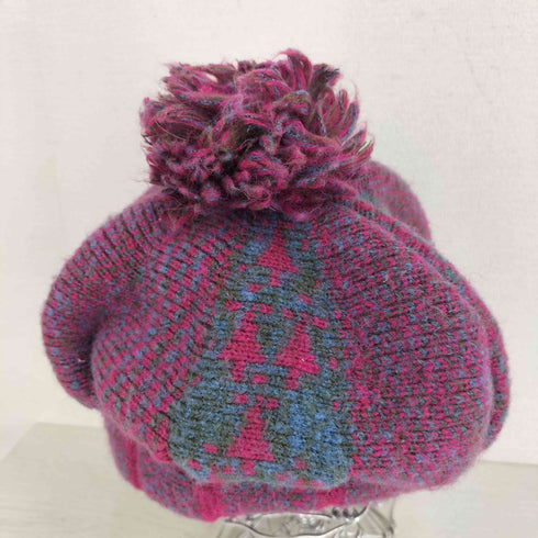 ヴィヴィアンウエストウッド Vivienne Westwood レザーロゴパッチ 総柄ベレー帽 レディース