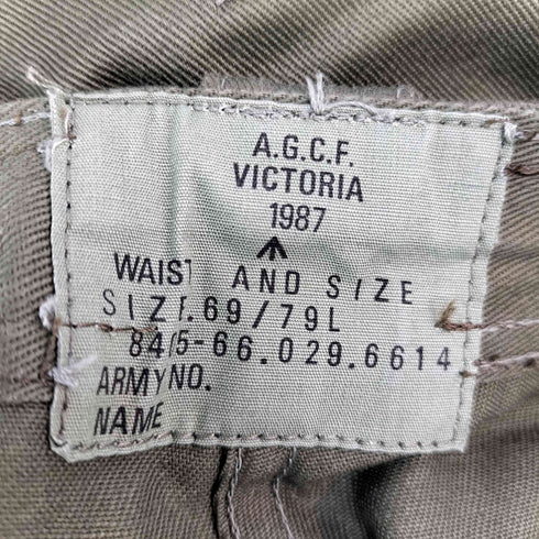 AGCF VICTORIA オーストラリア軍 80S ファティーグカーゴパンツ メンズ 69/79L