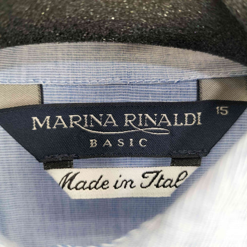 マリナリナルディ marina rinaldi 比翼ボタンレギュラーカラーシャツ レディース JPN:15号