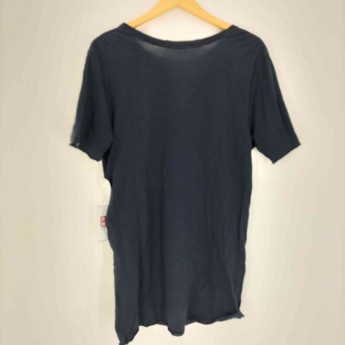 スビ KSUBI ひび割れ加工 プリント インサイドアウト 袖ロール S/S クルーネック Tシャツ メンズ