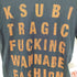 スビ KSUBI ひび割れ加工 プリント インサイドアウト 袖ロール S/S クルーネック Tシャツ メンズ