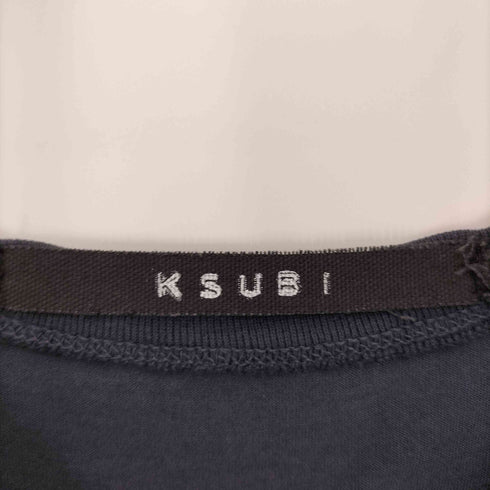 スビ KSUBI ひび割れ加工 プリント インサイドアウト 袖ロール S/S クルーネック Tシャツ メンズ