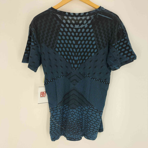ALEX AND CHLOE USA製 クロコ レオパード 切替 総柄 S/S クルーネック Tシャツ メンズ import:S