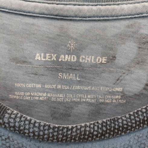 ALEX AND CHLOE USA製 クロコ レオパード 切替 総柄 S/S クルーネック Tシャツ メンズ import:S