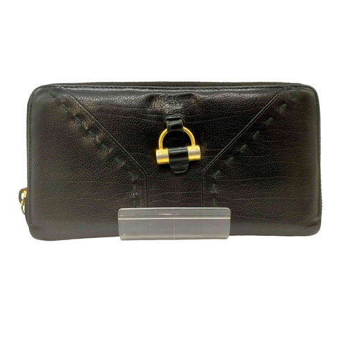 イヴサンローラン Yves Saint Laurent イタリア製 MUSE Long Wallet レザー 財布 レディース