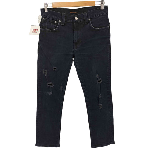 ヌーディージーンズ Nudie Jeans ダメージスキニーデニムパンツ レディース W32L32